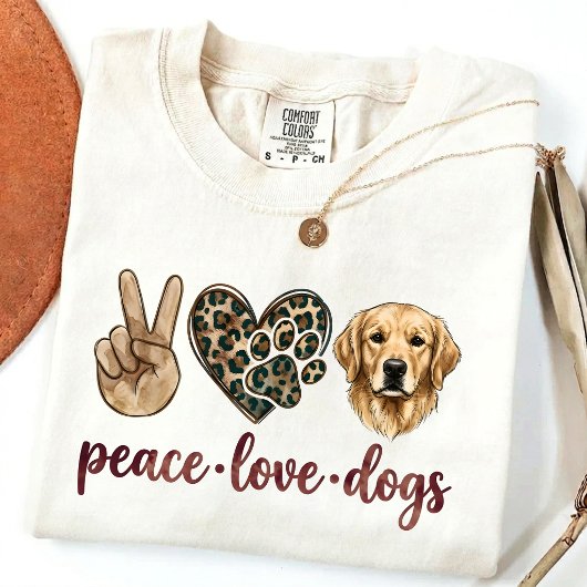 平和 愛 犬 Tシャツ | ゴールデンレトリバー ママ ギフト