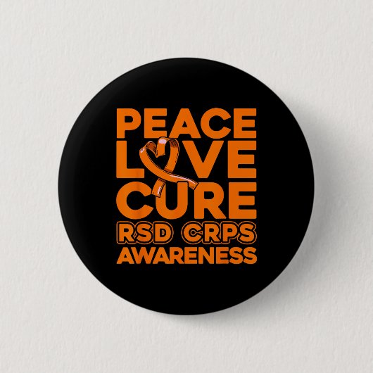平和 愛 癒し RSD CRPS 啓発 1 缶バッジ (正面)