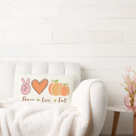 平和、愛、秋装飾用クッション ランバークッション