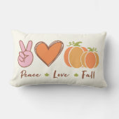 平和、愛、秋装飾用クッション ランバークッション (正面)