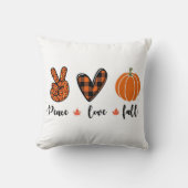 平和、愛、秋 クッション (正面)