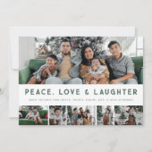 平和、愛、笑い数々ののホリデーカード シーズンカード (正面)