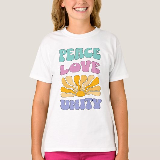 平和 愛 結束 Tシャツ (正面)