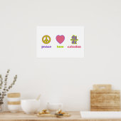 平和、愛、結石のプリント&ポスター ポスター (キッチン)