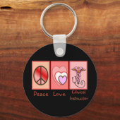 平和、愛、臨床インストラクターギフト キーホルダー (正面)