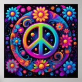 平和、愛、花 ポスター (正面)