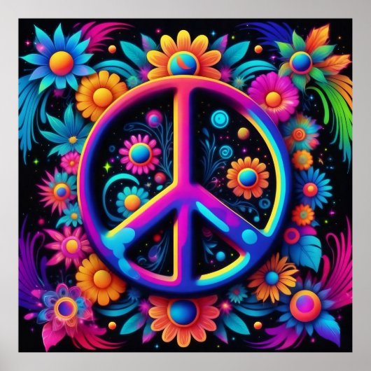 平和、愛、花 ポスター (正面)