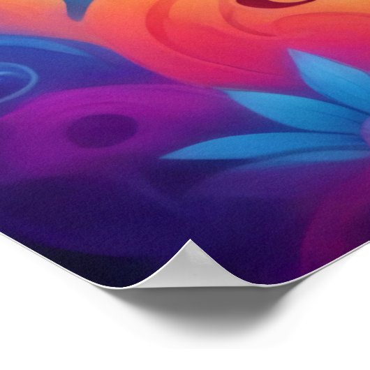 平和、愛、花 ポスター (角)