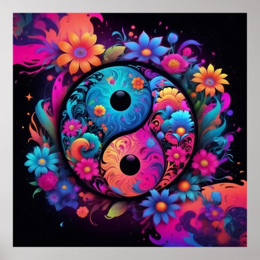 平和、愛、花 –  ポスター (正面)