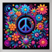 平和、愛、花 ポスター (正面)