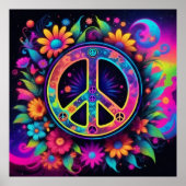 平和、愛、花 ポスター (正面)