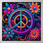 平和、愛、花 ポスター (正面)