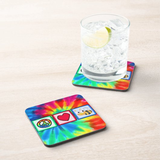 平和、愛、蜂 コースター (右側)