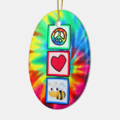 平和、愛、蜂 セラミックオーナメント (左)