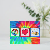 平和、愛、蜂 ポストカード (スタンド正面)