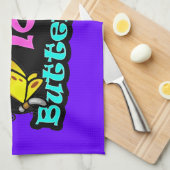 平和、愛、蝶; レトロ キッチンタオル (四つ折り)