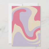 平和 愛 赤ちゃん 野の花 レトロ 赤ちゃんの女の子のシャワー 招待状 (裏面)