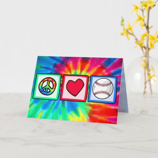 平和、愛、野球 カード (黄色い花)