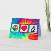 平和、愛、顕微鏡 カード (正面)