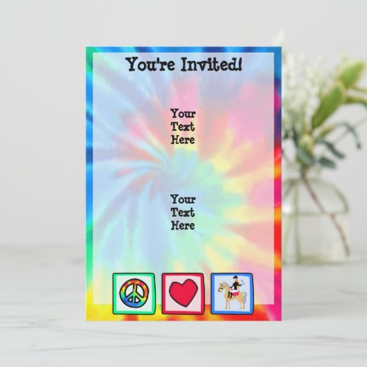 平和、愛、馬術 招待状 (スタンド正面)