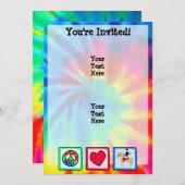 平和、愛、馬術 招待状 (正面/裏面)