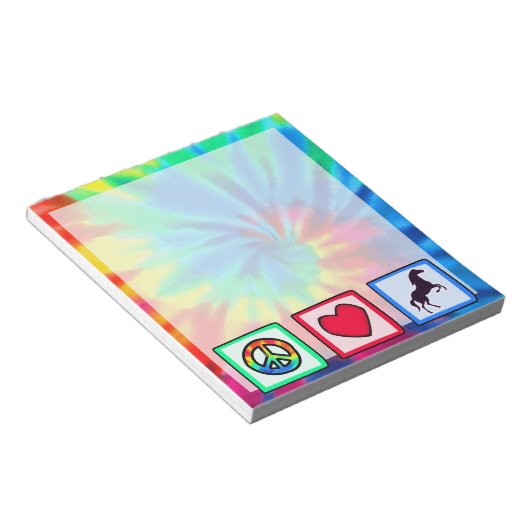 平和、愛、馬 ノートパッド (アングル)