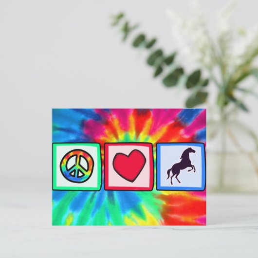平和、愛、馬 ポストカード (スタンド正面)