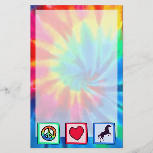 平和、愛、馬 便箋 (正面)