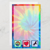 平和、愛、馬 便箋 (正面/裏面)