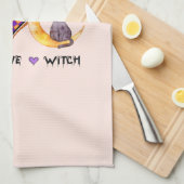 平和、愛、魔女 キッチンタオル (四つ折り)
