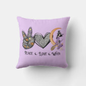 平和、愛、魔女 クッション (裏面)