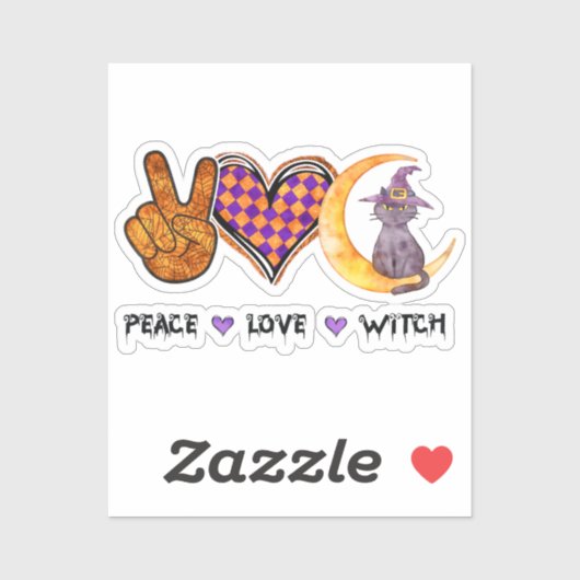 平和、愛、魔女 シール (シート)