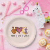 平和、愛、魔女 ペーパープレート (パーティー)