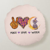 平和、愛、魔女 ラウンドクッション (裏面)