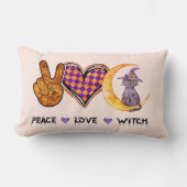 平和、愛、魔女 ランバークッション (正面)