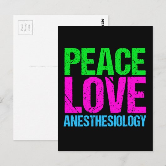 平和 愛 麻酔学 ポストカード (正面/裏面)