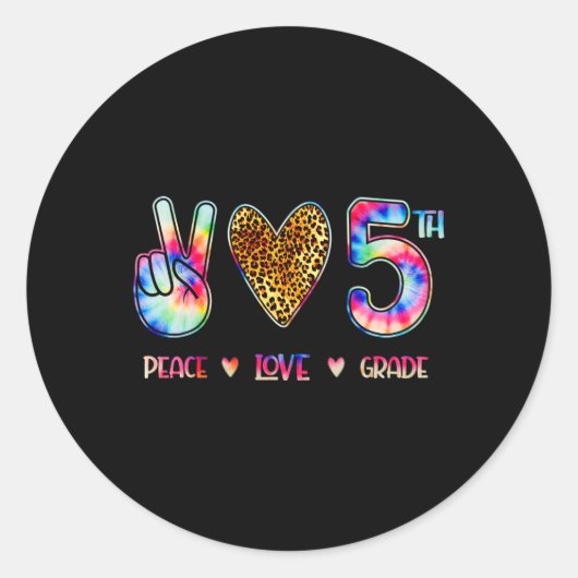 平和 愛 5年生 スクワッド 再開ギフト ラウンドシール (正面)