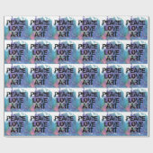 平和 |愛 | ARTタイプ+抽象芸術アート | ラッピングペーパー (フラット)