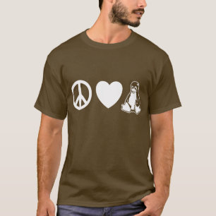 平和、愛、Linux Tシャツ