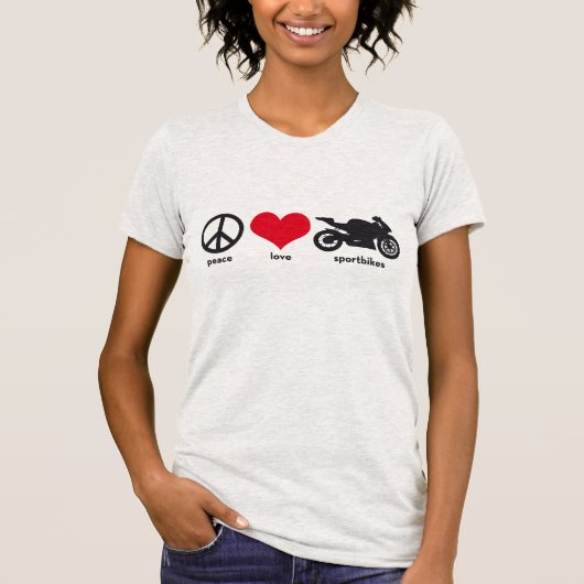 平和 • 愛 • Sportbikes Tシャツ (正面)
