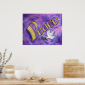 「平和」感動的という言葉のポスター ポスター (キッチン)