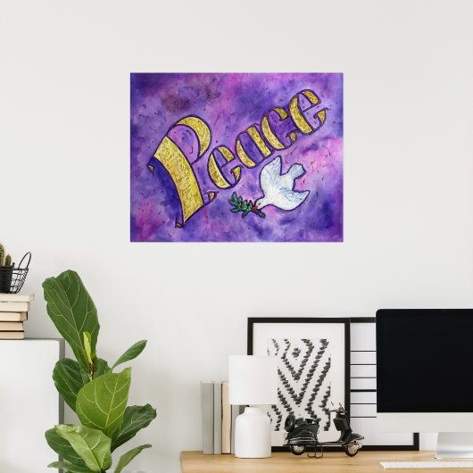 「平和」感動的という言葉のポスター ポスター (ホームオフィス)