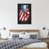 平和：感動的引用文1 キャンバスプリント (インサイチュ (寝室))