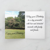 平和、湖の風景、誕生日カード カード (内部)