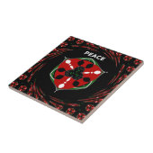 「平和：盾のエンブレム付き」アートプリント タイル (側面)