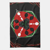 「平和：盾エンブレム付き」アートプリント キッチンタオル (縦)