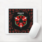 「平和：盾エンブレム付き」アートプリント マウスパッド (マウス)