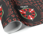 「平和：盾エンブレム付き」アートプリント ラッピングペーパー (ロールコーナー)