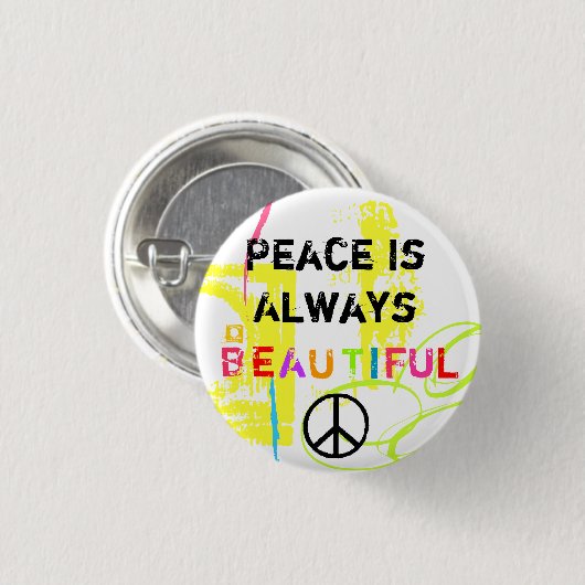 平和 缶バッジ (正面&裏面)