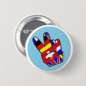 平和! 缶バッジ (正面&裏面)